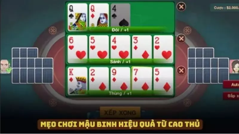 Một số mẹo hay giúp bạn chơi game Mậu Binh thắng lớn cho game thủ