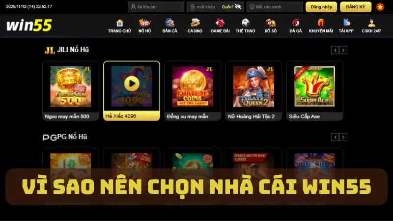 Lý do người chơi nên lựa chọn WIN55 để đăng nhập giải trí mỗi ngày