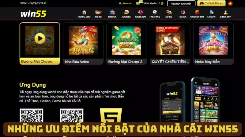 Những ưu điểm vượt trội của nhà cái WIN55